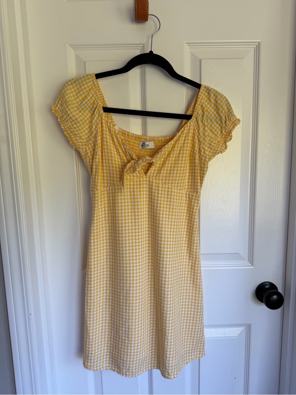 Hollister Yellow Gingham Mini Dress
